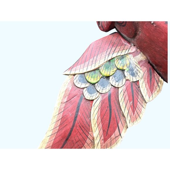 Hand-Carved Vintage Flying Elephant Figurine With Painted Wings & Trunk Detail - Picture 13 of 16